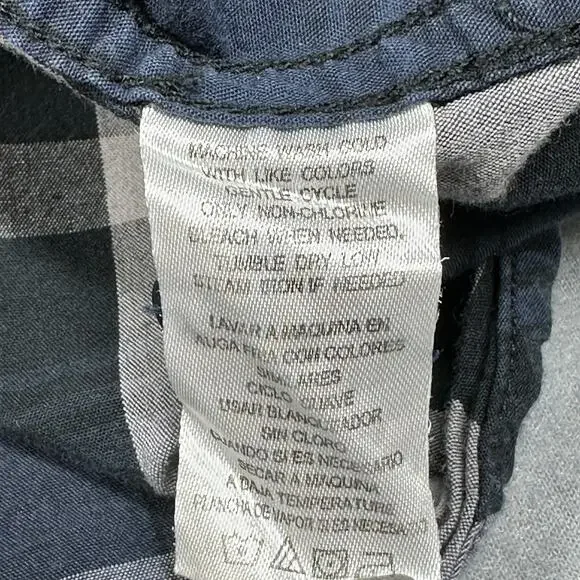 Lee Shirt Mens Large Blue White Plaid Button Down Everyday Classic Timeless Top - Picture 8 of 9